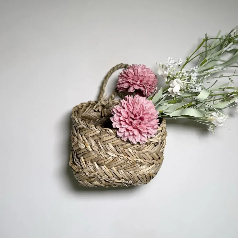 Mini Hanging Woven Sea Grass Basket